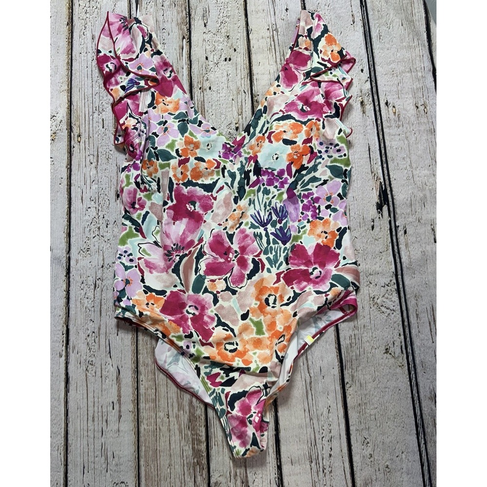 Summersalt Floral  Ruffle Backflip‎ Swimsuit One Piece Size 20